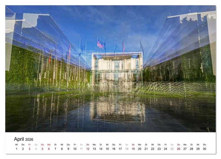Produktbild: Berlin &ndash; Ikonen in Mehrfachbelichtung (Wandkalender 2026 DIN A4 quer), CALVENDO Monatskalender