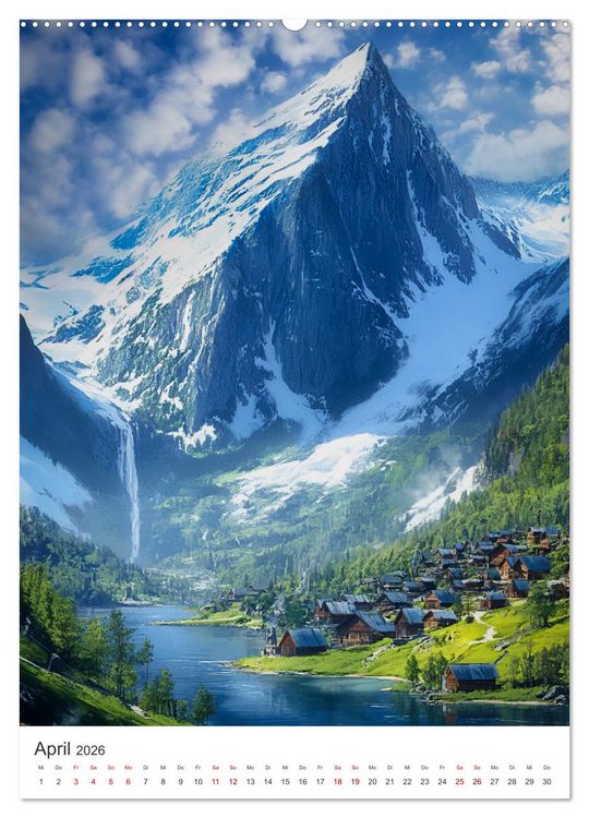Produktbild: Die Wikinger und ihre Welt - Im Einklang mit der Wildnis und den G&ouml;ttern (Wandkalender 2026 DIN A2 hoch), CALVENDO Monatskalender