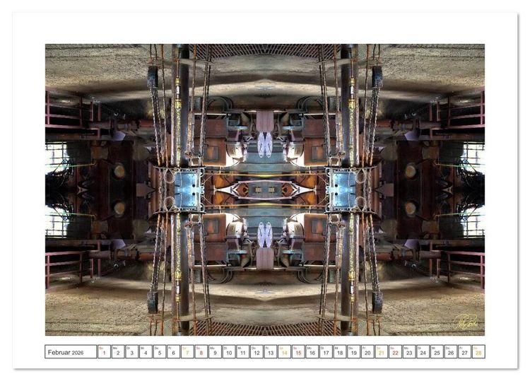 Produktbild: Faszination Spiegelung - Industrie und Technik (Tischkalender 2026 DIN A5 quer), CALVENDO Monatskalender