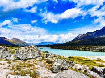 Produktbild: CALVENDO Puzzle Ein Motiv aus dem Kalender Entdecke den Yukon | 1000 Teile Lege-Gr&ouml;&szlig;e 64x48cm Foto-Puzzle f&uuml;r gl&uuml;ckliche Stunden