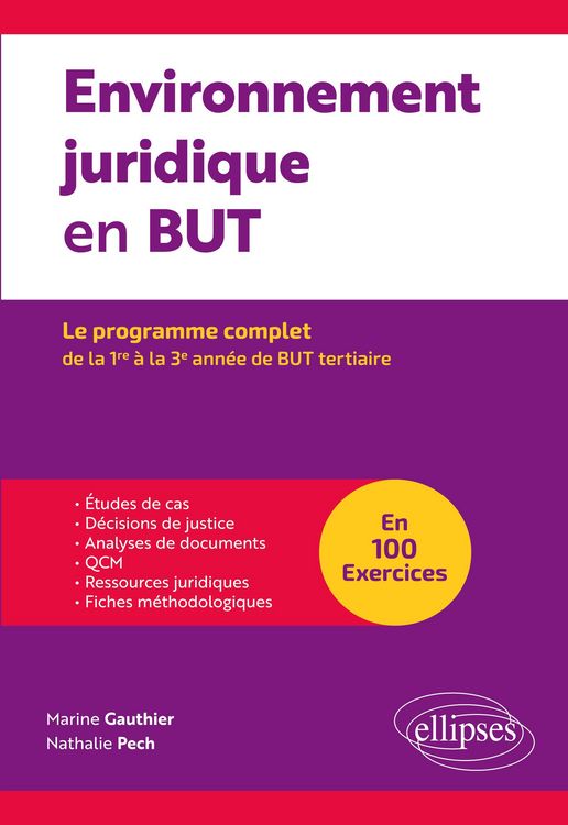 Produktbild: Environnement juridique en BUT (bachelor universitaire de technologie)