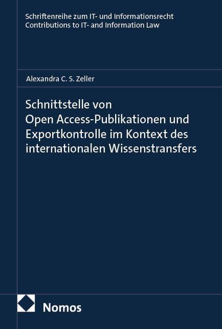 Produktbild: Schnittstelle von Open Access-Publikationen und Exportkontrolle im Kontext des internationalen Wissenstransfers