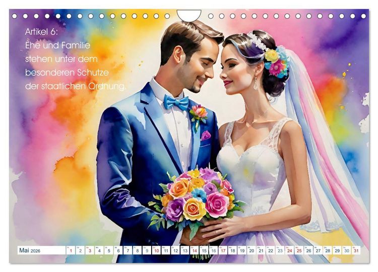Produktbild: Unsere Grundrechte (Wandkalender 2026 DIN A4 quer), CALVENDO Monatskalender
