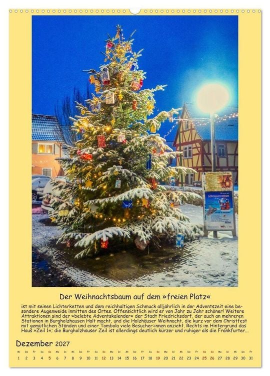 Produktbild: Gut 800 Jahre Burgholzhausen. Ein Ortsportr&auml;t in Wort und Bild 2027 (hochwertiger Premium Wandkalender 2027 DIN A2 hoch), Kunstdruck in Hochglanz