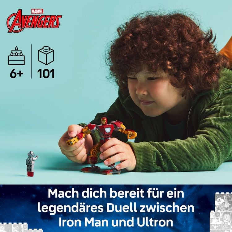 LEGO Marvel Iron Man Mech vs. Ultron - Superhelden Spielzeug 76307