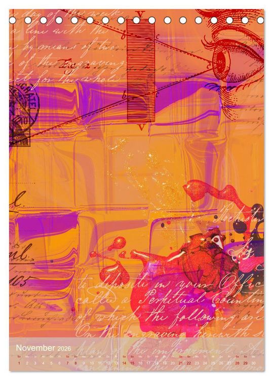 Produktbild: Der Scrapbook-Kalender:Fantasievolle Hintergr&uuml;nde zur kreativen Ausgestaltung (Tischkalender 2026 DIN A5 hoch), CALVENDO Monatskalender
