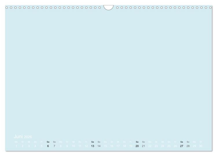 Produktbild: Bastelkalender - hell Blau (Wandkalender 2026 DIN A3 quer), CALVENDO Monatskalender
