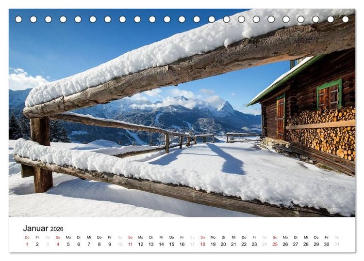Produktbild: Zugspitz-Impressionen (Tischkalender 2026 DIN A5 quer), CALVENDO Monatskalender