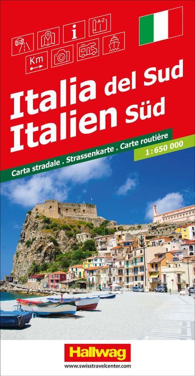 Produktbild: Hallwag Strassenkarte Italien Süd 1:650.000
