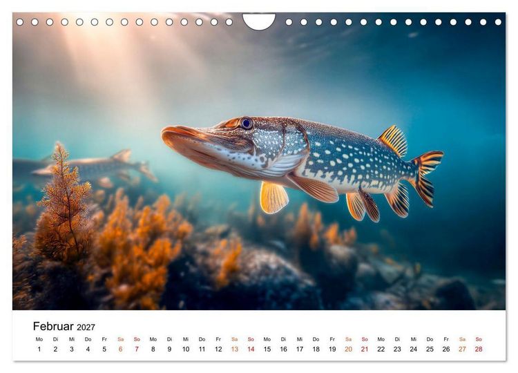 Produktbild: Hecht - J&auml;ger der Tiefe (Wandkalender 2027 DIN A4 quer), CALVENDO Monatskalender