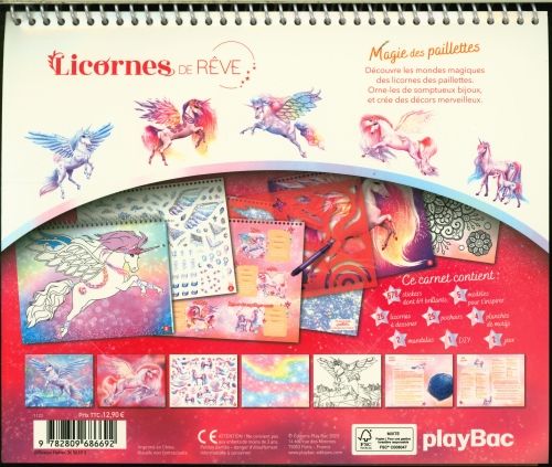 Produktbild: Licornes de r&ecirc;ve : magie des paillettes : carnet cr&eacute;atif