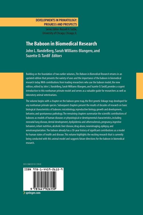 Produktbild: The Baboon in Biomedical Research