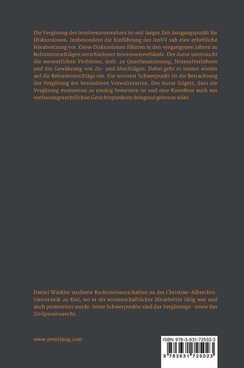 Produktbild: Angemessenheit der Verg&uuml;tung des Insolvenzverwalters