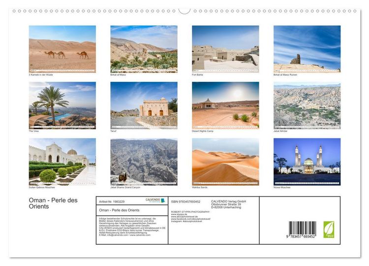 Produktbild: Oman - Perle des Orients (hochwertiger Premium Wandkalender 2026 DIN A2 quer), Kunstdruck in Hochglanz