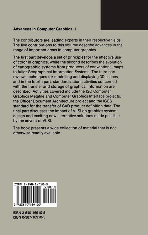 Produktbild: Advances in Computer Graphics II