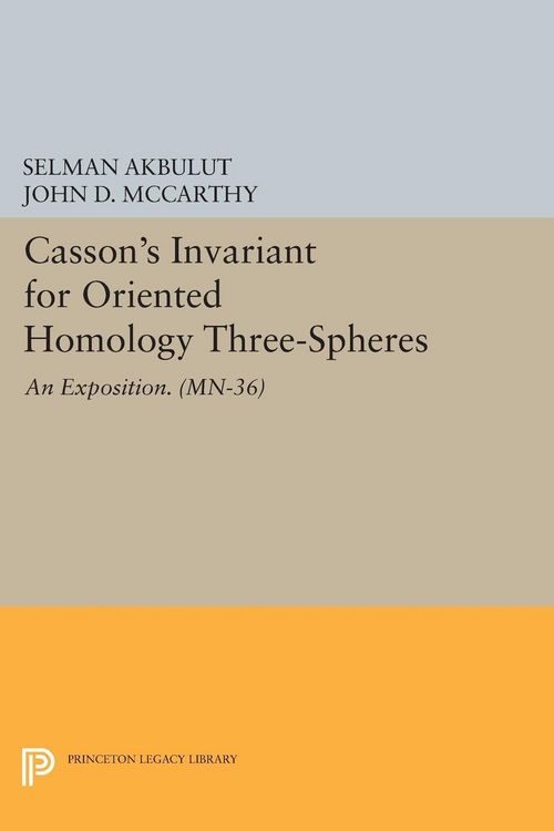 Produktbild: Casson's Invariant for Oriented Homology Three-Spheres