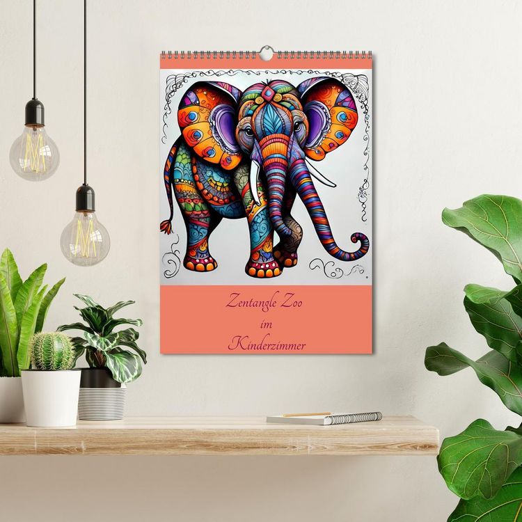 Produktbild: Zentangle Zoo im Kinderzimmer (Wandkalender 2026 DIN A3 hoch), CALVENDO Monatskalender
