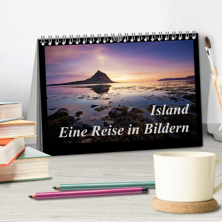 Produktbild: Island - Eine Reise in Bildern (Tischkalender 2026 DIN A5 quer), CALVENDO Monatskalender