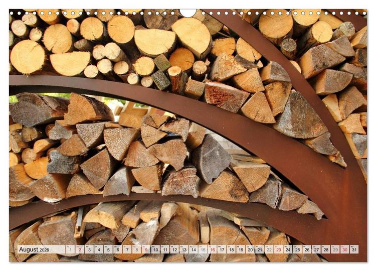 Produktbild: HOLZ - Stapel und St&auml;mme (Wandkalender 2026 DIN A3 quer), CALVENDO Monatskalender