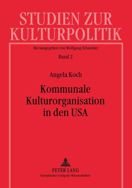 Produktbild: Kommunale Kulturorganisation in den USA