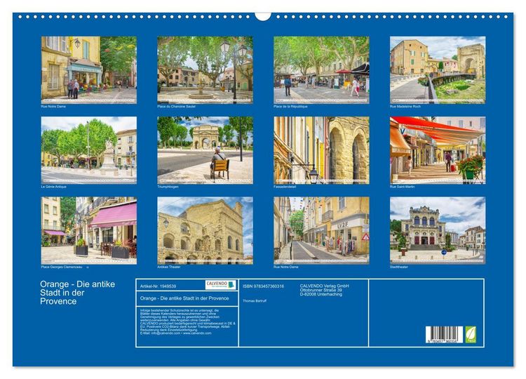 Produktbild: Orange - Die antike Stadt in der Provence (Wandkalender 2026 DIN A2 quer), CALVENDO Monatskalender