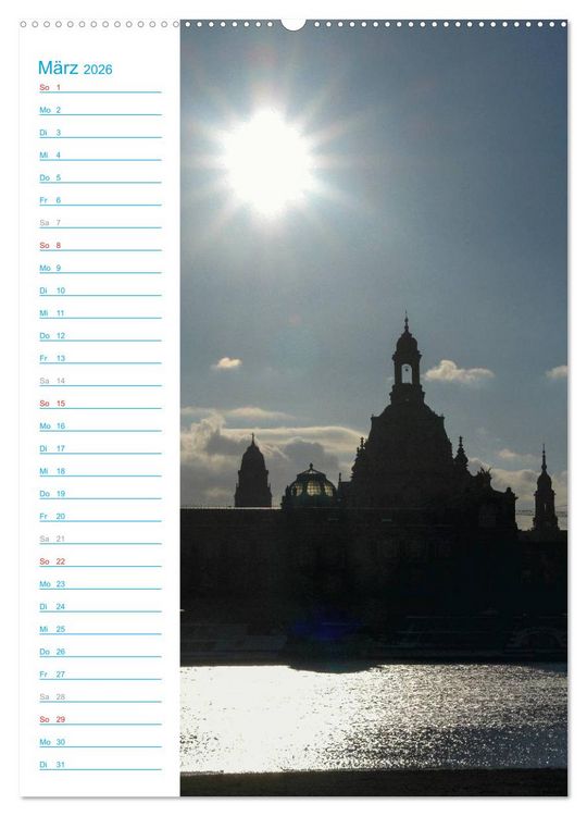 Produktbild: Frauenkirche Dresden (hochwertiger Premium Wandkalender 2026 DIN A2 hoch), Kunstdruck in Hochglanz