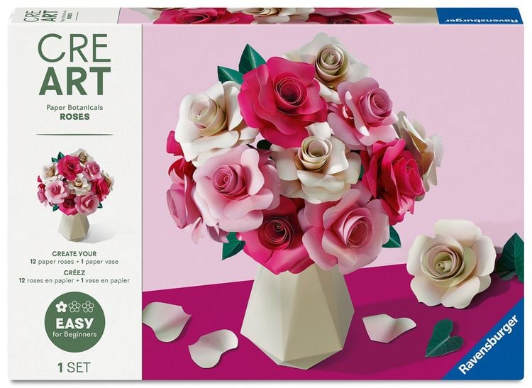 Produktbild: CreArt Paper Botanicals - DIY Papierblumen-Set Rosen