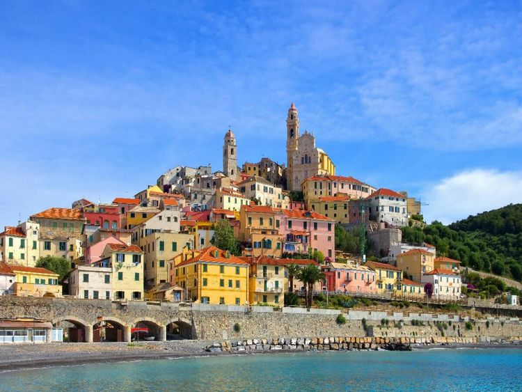 Produktbild: CALVENDO Puzzle Strand und Altstadt von Cervo | 1000 Teile Lege-Gr&ouml;&szlig;e 64x48cm Foto-Puzzle f&uuml;r gl&uuml;ckliche Stunden