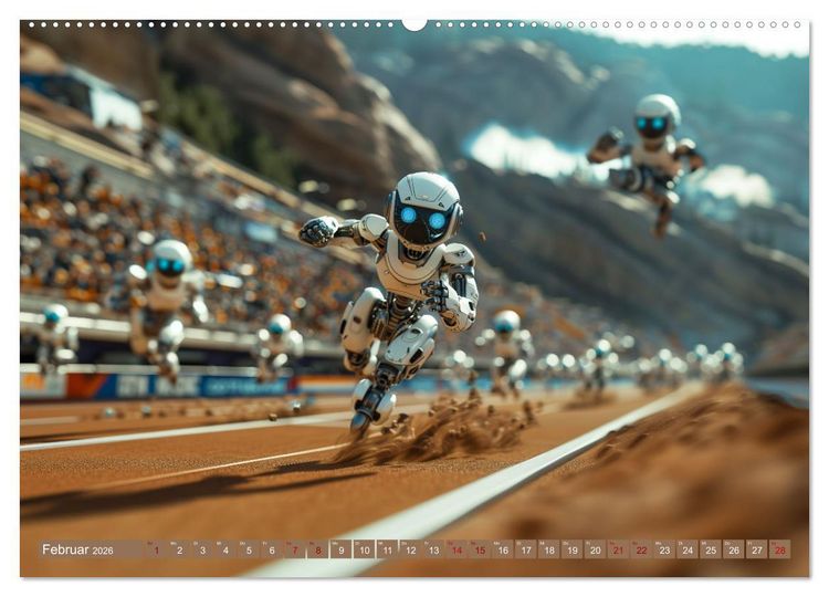 Produktbild: Neues aus dem Roboter Sport Club (hochwertiger Premium Wandkalender 2026 DIN A2 quer), Kunstdruck in Hochglanz