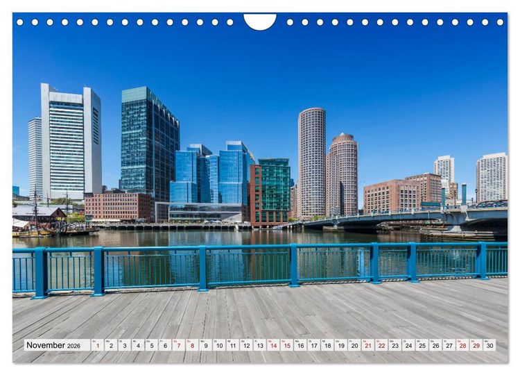 Produktbild: Stadtansichten aus Boston (Wandkalender 2026 DIN A4 quer), CALVENDO Monatskalender
