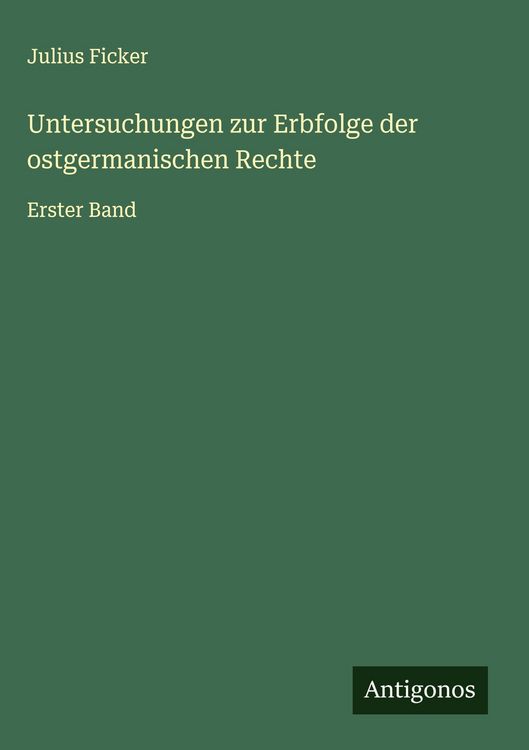 Produktbild: Untersuchungen zur Erbfolge der ostgermanischen Rechte