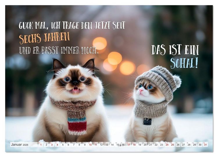 Produktbild: FLAUSCHFIGUR DELUXE Jeden Monat ein H&auml;ppchen Humor (Wandkalender 2026 DIN A2 quer), CALVENDO Monatskalender