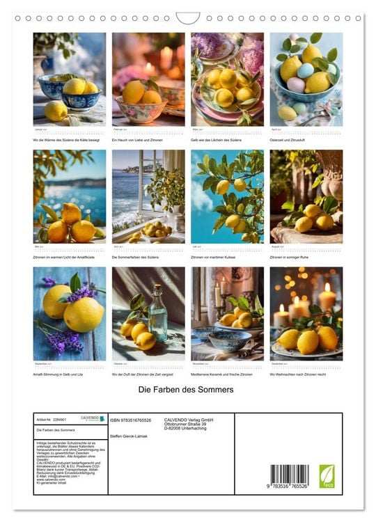 Produktbild: Die Farben des Sommers (Wandkalender 2027 DIN A3 hoch), CALVENDO Monatskalender