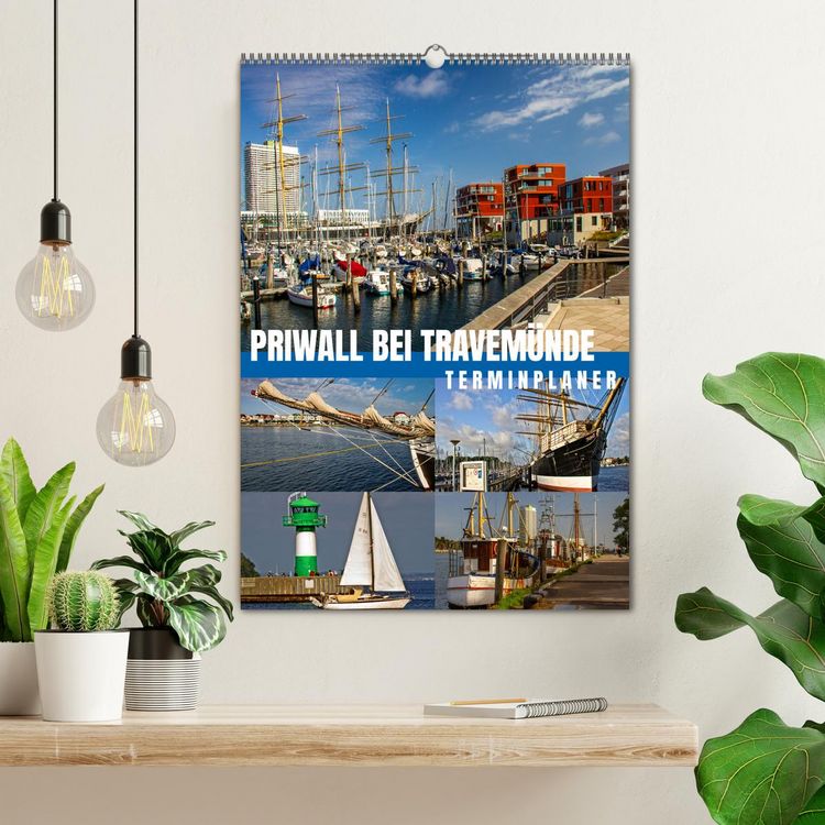 Produktbild: Priwall bei Travem&uuml;nde &ndash; Terminplaner (Wandkalender 2026 DIN A2 hoch), CALVENDO Monatskalender