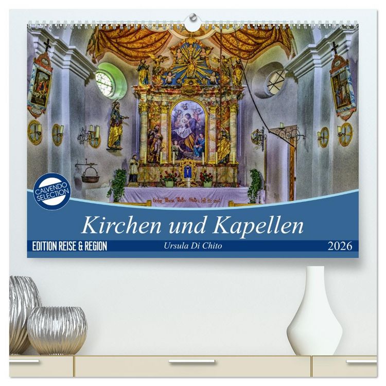 Produktbild: Kirchen und Kapellen (hochwertiger Premium Wandkalender 2026 DIN A2 quer), Kunstdruck in Hochglanz