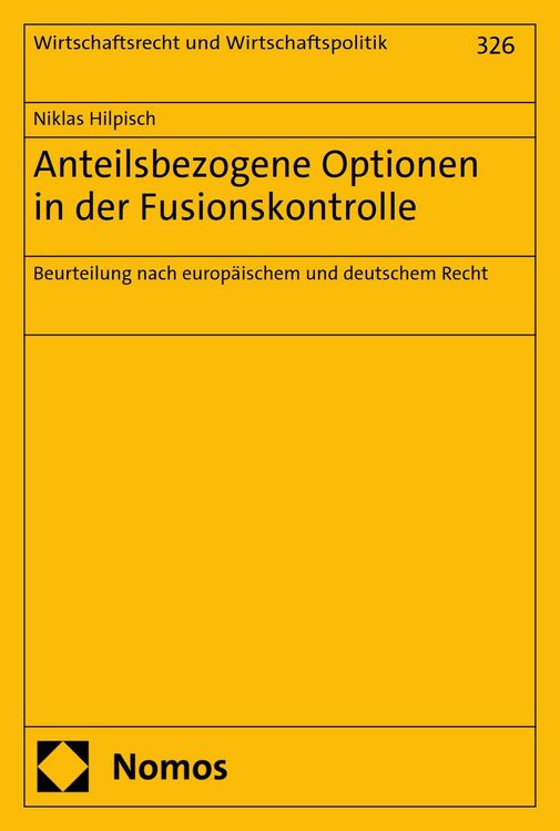Produktbild: Anteilsbezogene Optionen in der Fusionskontrolle