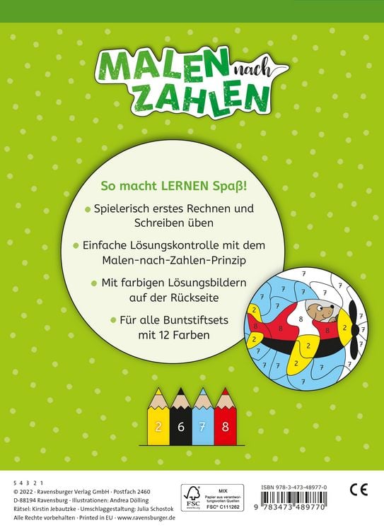 Produktbild: Malen nach Zahlen - 1. Klasse: Rechnen und Schreiben
