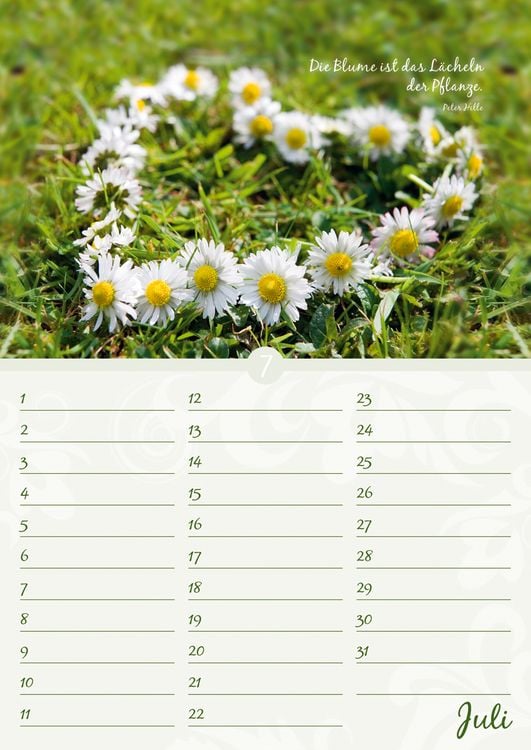 Produktbild: Geburtstagskalender Bl&uuml;tenpracht - immerw&auml;hrend - (21 x 30)