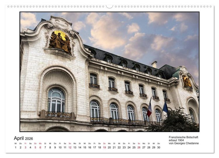 Produktbild: Jugendstil-Baukunst in Wien (hochwertiger Premium Wandkalender 2026 DIN A2 quer), Kunstdruck in Hochglanz