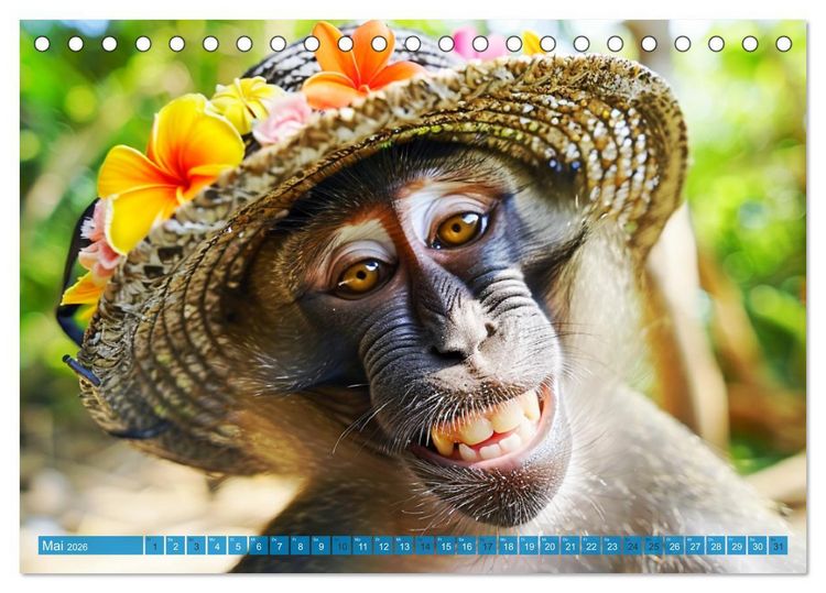 Produktbild: Witzige Tier-Selfies. Lustige Portraits aus der Tierwelt (Tischkalender 2026 DIN A5 quer), CALVENDO Monatskalender