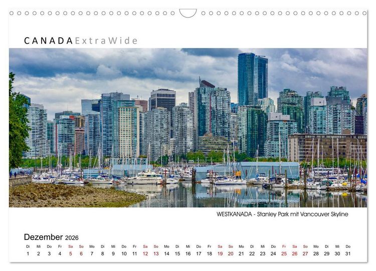 Produktbild: Impressionen aus Westkanada (Wandkalender 2026 DIN A3 quer), CALVENDO Monatskalender