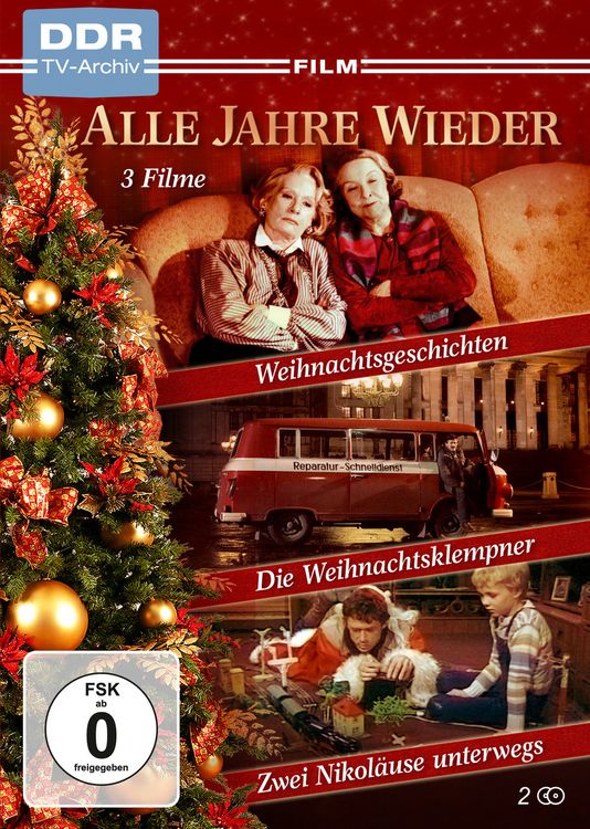 Produktbild: Alle Jahre wieder (Weihnachtsgeschichten / Die Weihnachtsklempner / Zwei Nikol&auml;use unterwegs) (DDR-TV-Archiv) [ 2 DVDs]