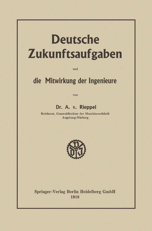 Produktbild: Deutsche Zukunftsaufgaben und die Mitwirkung der Ingenieure
