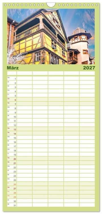 Produktbild: Familienplaner 2027 - Das malerische Colmar im Elsass mit 5 Spalten (Wandkalender, 21 x 45 cm) CALVENDO