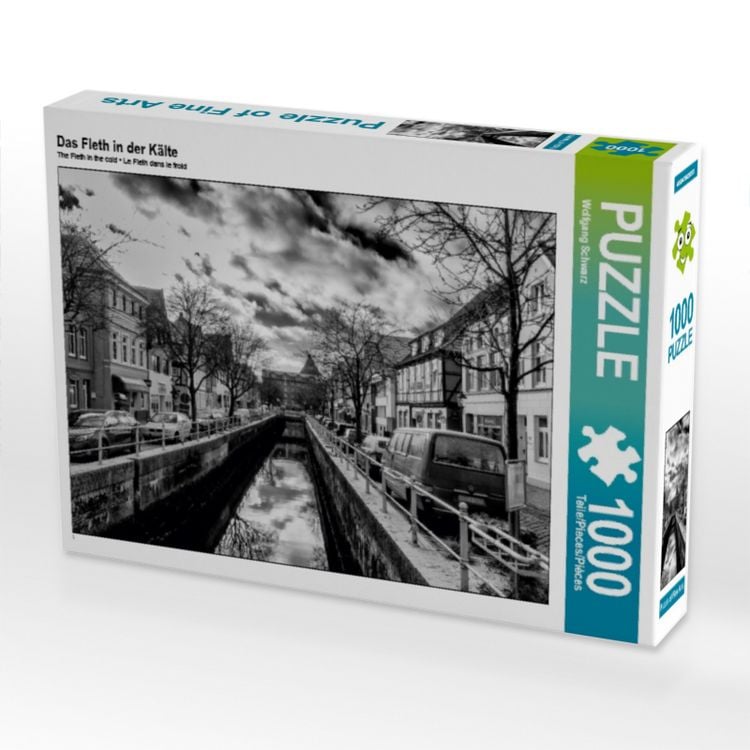 Produktbild: CALVENDO Puzzle Das Fleth in der K&auml;lte 1000 Teile Puzzle quer | 1000 Teile Lege-Gr&ouml;&szlig;e 64 &times; 48 cm Foto-Puzzle f&uuml;r gl&uuml;ckliche Stunden