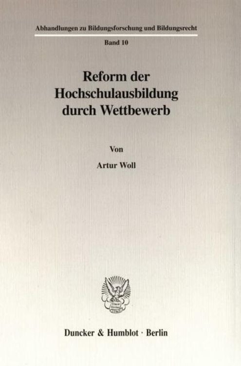 Produktbild: Reform der Hochschulausbildung durch Wettbewerb