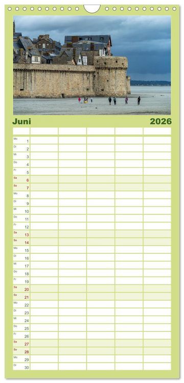 Produktbild: Familienplaner 2026 - Welterbe Mont-Saint-Michel mit 5 Spalten (Wandkalender, 21 x 45 cm) CALVENDO
