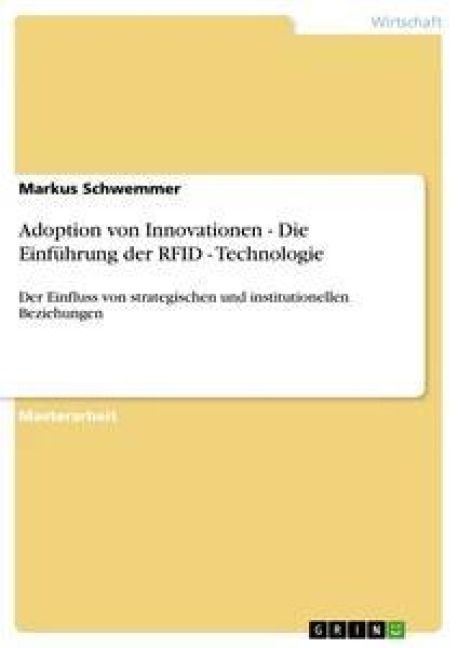 Produktbild: Adoption von Innovationen - Die Einf&uuml;hrung der RFID - Technologie