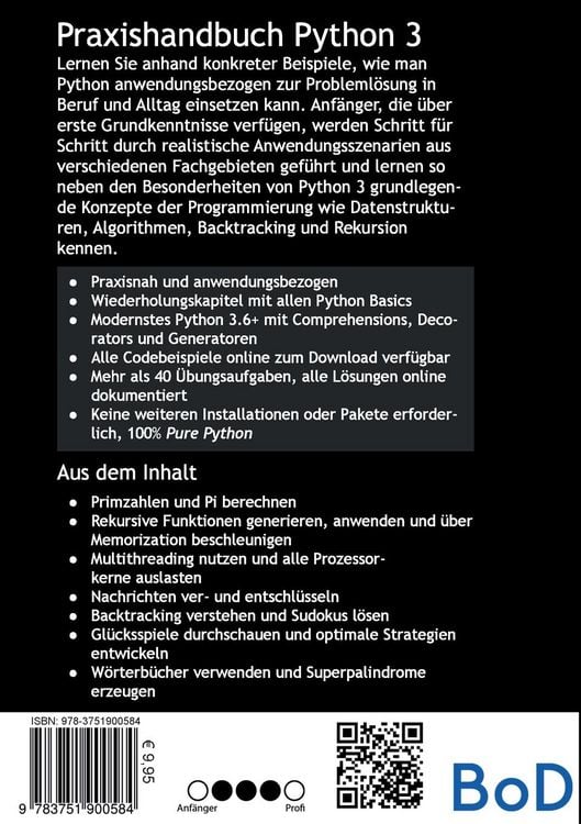 Produktbild: Praxishandbuch Python 3
