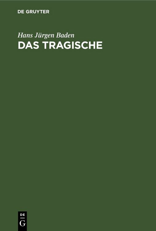 Produktbild: Das Tragische